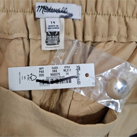 NWT Madewell The Tailored Tapered Pant in Softdrape Size 14 - Picture 7 of 12